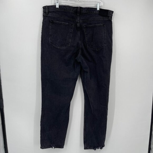 Abercrombie & Fitch Jeans Women's 18 Black The 90's Straight Ultra High Rise - Picture 3 of 11